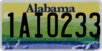 AL license plate 1AI0233