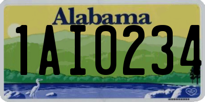AL license plate 1AI0234