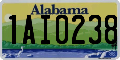 AL license plate 1AI0238
