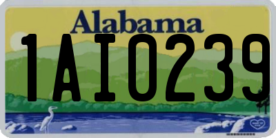 AL license plate 1AI0239