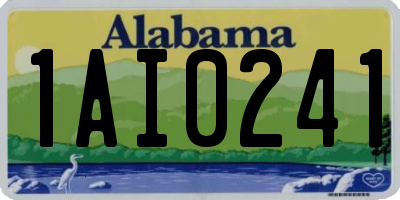 AL license plate 1AI0241