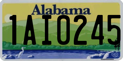 AL license plate 1AI0245