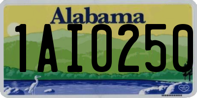 AL license plate 1AI0250