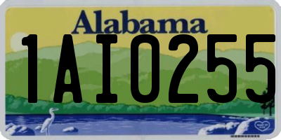 AL license plate 1AI0255