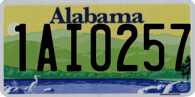 AL license plate 1AI0257