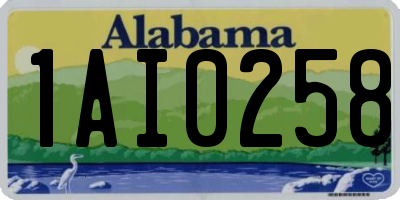AL license plate 1AI0258