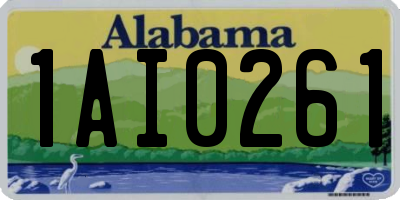 AL license plate 1AI0261
