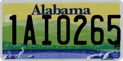 AL license plate 1AI0265