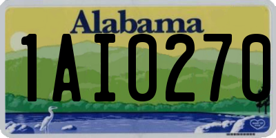 AL license plate 1AI0270
