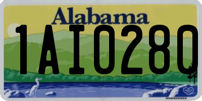 AL license plate 1AI0280