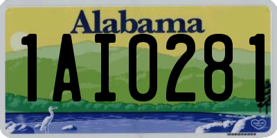 AL license plate 1AI0281