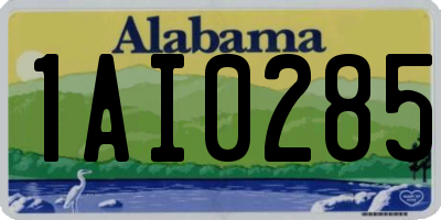 AL license plate 1AI0285