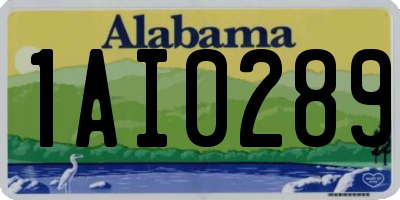AL license plate 1AI0289