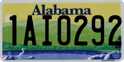 AL license plate 1AI0292