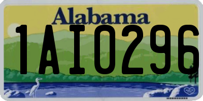 AL license plate 1AI0296