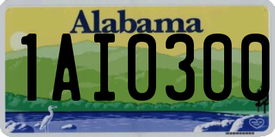 AL license plate 1AI0300