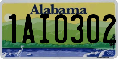 AL license plate 1AI0302
