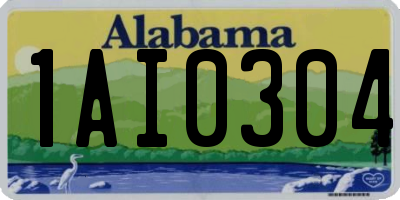 AL license plate 1AI0304