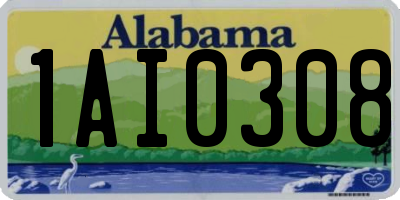 AL license plate 1AI0308