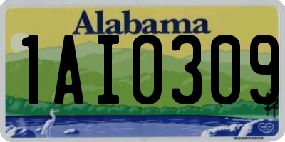 AL license plate 1AI0309