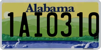 AL license plate 1AI0310