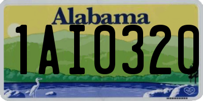 AL license plate 1AI0320