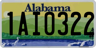 AL license plate 1AI0322