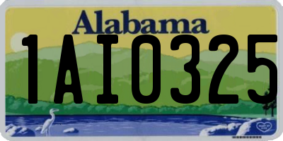 AL license plate 1AI0325