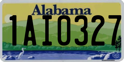 AL license plate 1AI0327