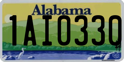 AL license plate 1AI0330