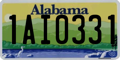 AL license plate 1AI0331