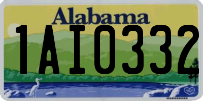 AL license plate 1AI0332