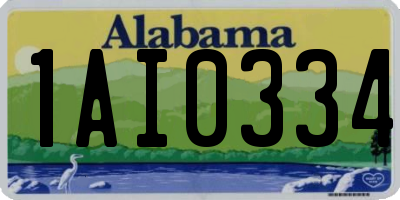 AL license plate 1AI0334