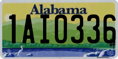 AL license plate 1AI0336