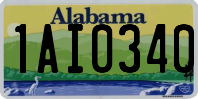 AL license plate 1AI0340