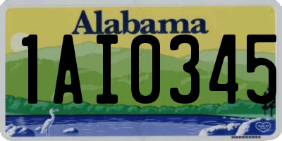AL license plate 1AI0345