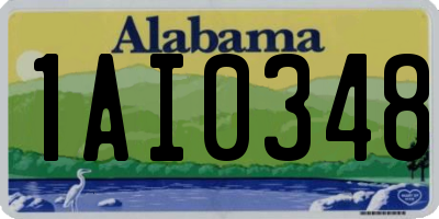 AL license plate 1AI0348