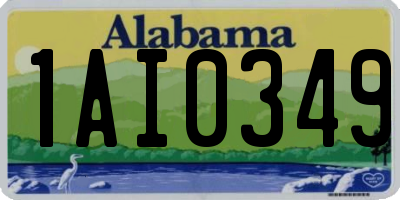 AL license plate 1AI0349