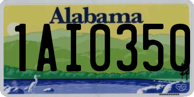 AL license plate 1AI0350
