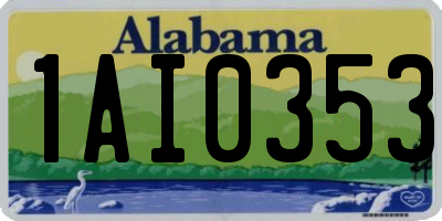 AL license plate 1AI0353