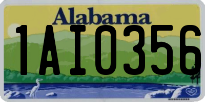AL license plate 1AI0356