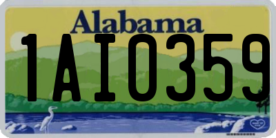 AL license plate 1AI0359