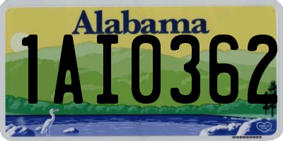 AL license plate 1AI0362