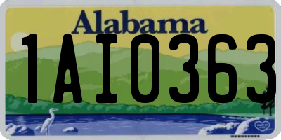 AL license plate 1AI0363