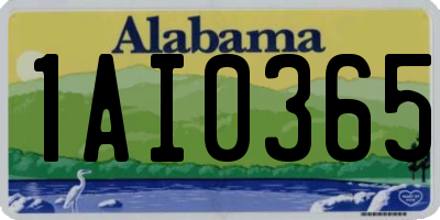 AL license plate 1AI0365