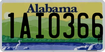 AL license plate 1AI0366