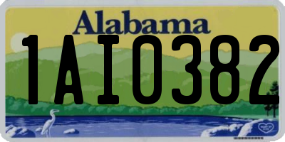 AL license plate 1AI0382
