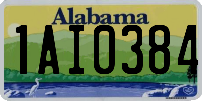 AL license plate 1AI0384
