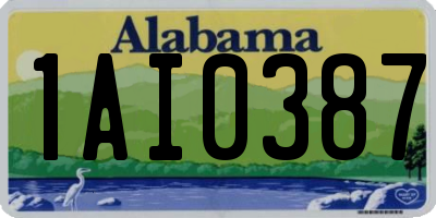 AL license plate 1AI0387