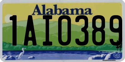 AL license plate 1AI0389
